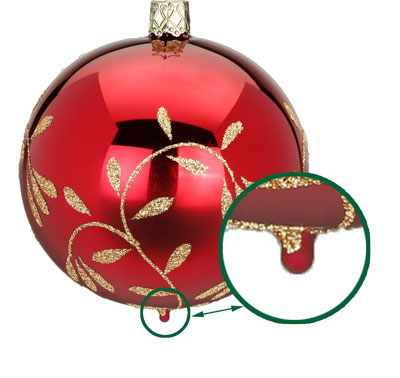 Abbildung "Pinöppel" bei mundgeblasener Weihnachtskugel aus Glas